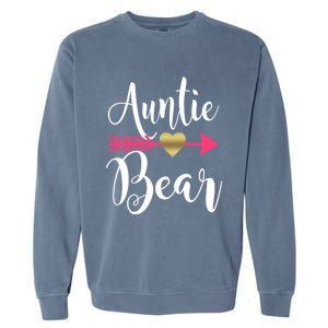 Auntie Bear Cute Aunt Niece Nephew Aunts Funny Gift Garment-Dyed Sweatshirt