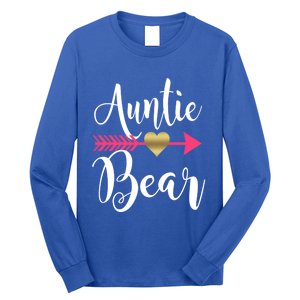 Auntie Bear Cute Aunt Niece Nephew Aunts Funny Gift Long Sleeve Shirt