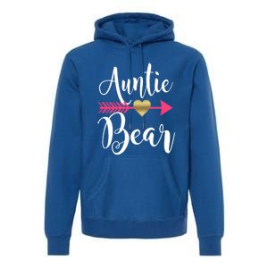 Auntie Bear Cute Aunt Niece Nephew Aunts Funny Gift Premium Hoodie