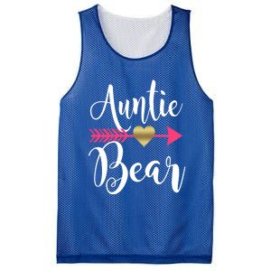 Auntie Bear Cute Aunt Niece Nephew Aunts Funny Gift Mesh Reversible Basketball Jersey Tank