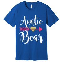 Auntie Bear Cute Aunt Niece Nephew Aunts Funny Gift Premium T-Shirt