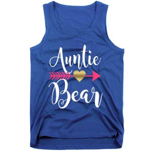 Auntie Bear Cute Aunt Niece Nephew Aunts Funny Gift Tank Top