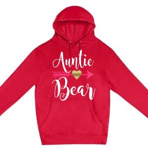 Auntie Bear Cute Aunt Niece Nephew Aunts Funny Gift Premium Pullover Hoodie