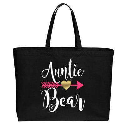 Auntie Bear Cute Aunt Niece Nephew Aunts Funny Gift Cotton Canvas Jumbo Tote