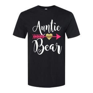 Auntie Bear Cute Aunt Niece Nephew Aunts Funny Gift Softstyle CVC T-Shirt