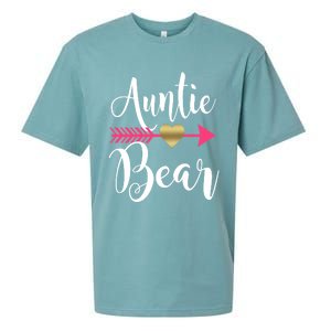 Auntie Bear Cute Aunt Niece Nephew Aunts Funny Gift Sueded Cloud Jersey T-Shirt