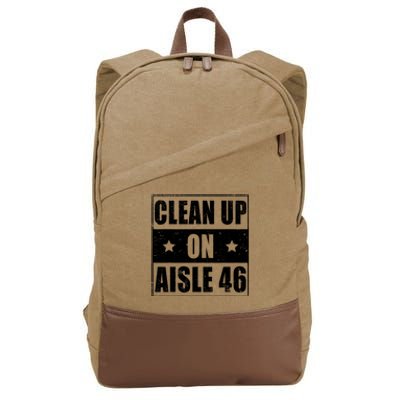 Anti Biden Clean Up On Aisle 46 Impeach Biden Cotton Canvas Backpack