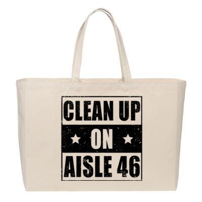 Anti Biden Clean Up On Aisle 46 Impeach Biden Cotton Canvas Jumbo Tote