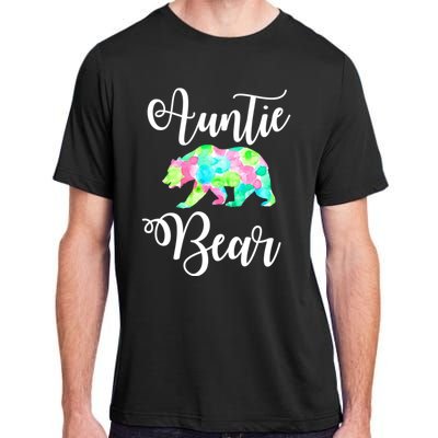 Auntie Bear Cute Funny Aunts Aunt Gift Niece Nephew Tee Gift Adult ChromaSoft Performance T-Shirt