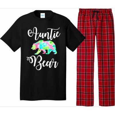 Auntie Bear Cute Funny Aunts Aunt Gift Niece Nephew Tee Gift Pajama Set