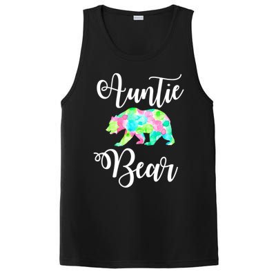 Auntie Bear Cute Funny Aunts Aunt Gift Niece Nephew Tee Gift PosiCharge Competitor Tank