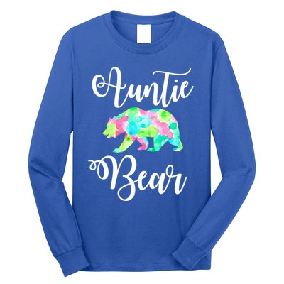 Auntie Bear Cute Funny Aunts Aunt Gift Niece Nephew Tee Gift Long Sleeve Shirt