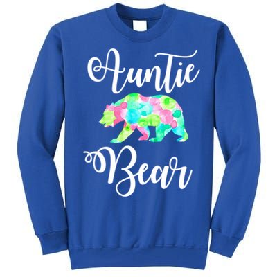 Auntie Bear Cute Funny Aunts Aunt Gift Niece Nephew Tee Gift Tall Sweatshirt