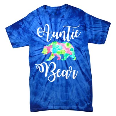 Auntie Bear Cute Funny Aunts Aunt Gift Niece Nephew Tee Gift Tie-Dye T-Shirt