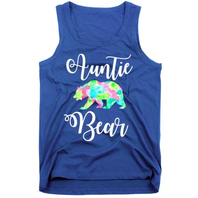 Auntie Bear Cute Funny Aunts Aunt Gift Niece Nephew Tee Gift Tank Top