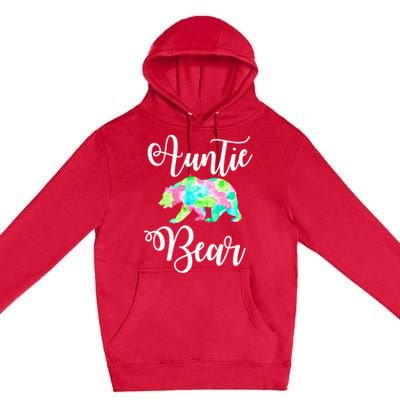 Auntie Bear Cute Funny Aunts Aunt Gift Niece Nephew Tee Gift Premium Pullover Hoodie