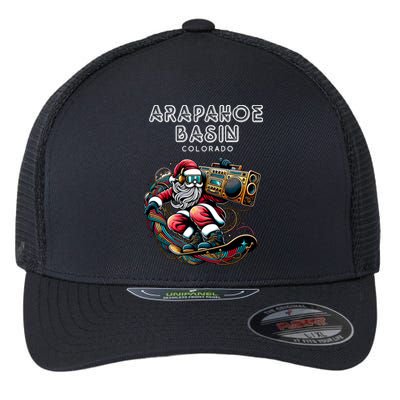 Arapahoe Basin Colorado Cool Snowboard Christmas Santa Gift Flexfit Unipanel Trucker Cap