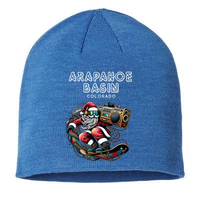 Arapahoe Basin Colorado Cool Snowboard Christmas Santa Gift Sustainable Beanie