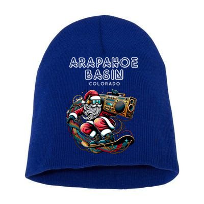 Arapahoe Basin Colorado Cool Snowboard Christmas Santa Gift Short Acrylic Beanie