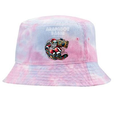 Arapahoe Basin Colorado Cool Snowboard Christmas Santa Gift Tie-Dyed Bucket Hat