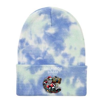 Arapahoe Basin Colorado Cool Snowboard Christmas Santa Gift Tie Dye 12in Knit Beanie