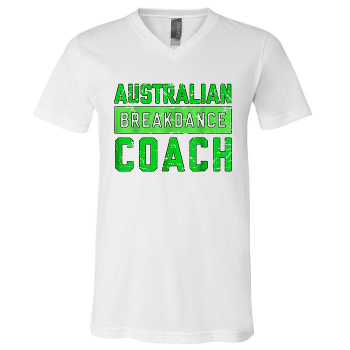 Australian Breakdancing Costume Coach Break Dancer Matching V-Neck T-Shirt