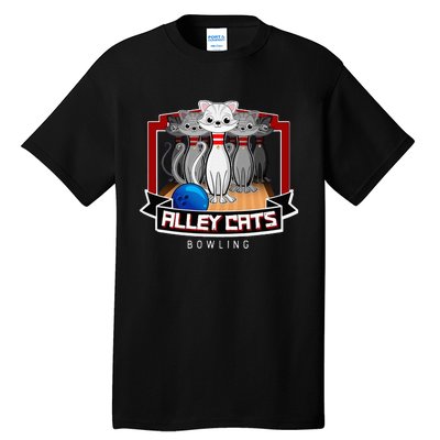 Alley Bowling Cats Tall T-Shirt