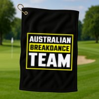 Australian Breakdance Costume Team Matching Golf Towel