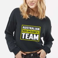 Australian Breakdance Costume Team Matching Cropped Pullover Crew