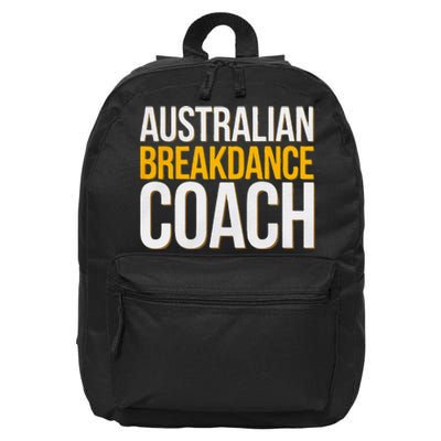 Australian Breakdance Coach Funny Dance Instructor 16 in Basic Backpack