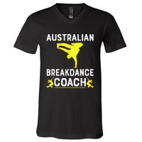 Australian Breakdancer Costume Coach Break Dancer Matching V-Neck T-Shirt