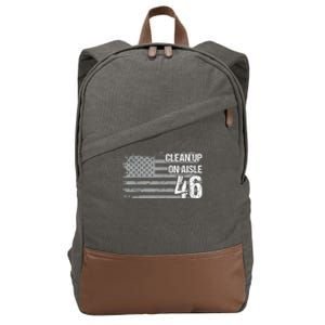 Anti Biden Clean Up On Aisle 46 Impeach Biden Cotton Canvas Backpack