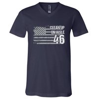 Anti Biden Clean Up On Aisle 46 Impeach Biden V-Neck T-Shirt