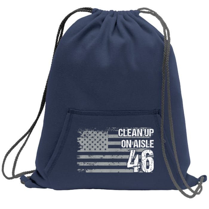 Anti Biden Clean Up On Aisle 46 Impeach Biden Sweatshirt Cinch Pack Bag