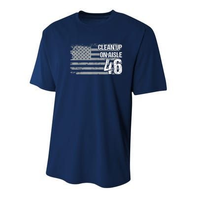 Anti Biden Clean Up On Aisle 46 Impeach Biden Youth Performance Sprint T-Shirt