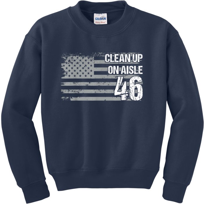 Anti Biden Clean Up On Aisle 46 Impeach Biden Kids Sweatshirt