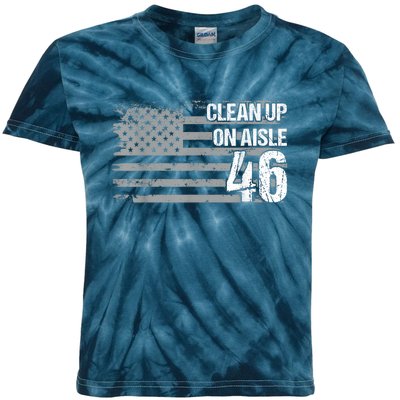 Anti Biden Clean Up On Aisle 46 Impeach Biden Kids Tie-Dye T-Shirt