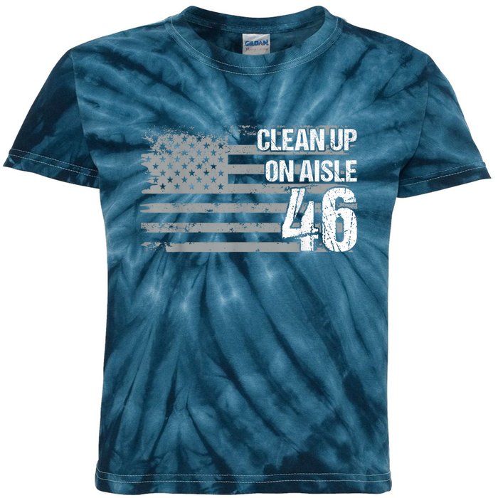 Anti Biden Clean Up On Aisle 46 Impeach Biden Kids Tie-Dye T-Shirt