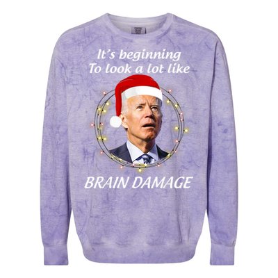 Anti Biden Christmas Funny Republican Colorblast Crewneck Sweatshirt