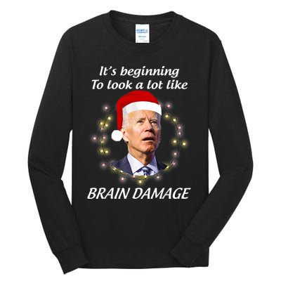 Anti Biden Christmas Funny Republican Tall Long Sleeve T-Shirt