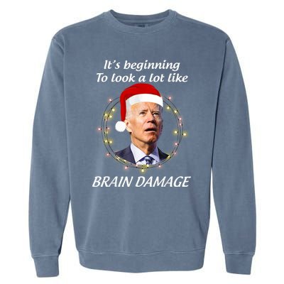 Anti Biden Christmas Funny Republican Garment-Dyed Sweatshirt