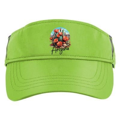 Arizona Blooming Cactus Flowers Love State Of Arizona Cute Adult Drive Performance Visor