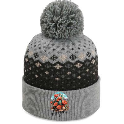 Arizona Blooming Cactus Flowers Love State Of Arizona Cute The Baniff Cuffed Pom Beanie