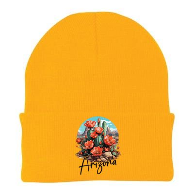 Arizona Blooming Cactus Flowers Love State Of Arizona Cute Knit Cap Winter Beanie