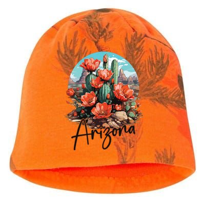 Arizona Blooming Cactus Flowers Love State Of Arizona Cute Kati - Camo Knit Beanie