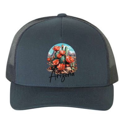 Arizona Blooming Cactus Flowers Love State Of Arizona Cute Yupoong Adult 5-Panel Trucker Hat