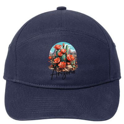 Arizona Blooming Cactus Flowers Love State Of Arizona Cute 7-Panel Snapback Hat