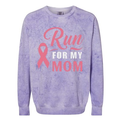 Athletics Breast Cancer Awareness Month Runner Pin.K Ribbon Colorblast Crewneck Sweatshirt