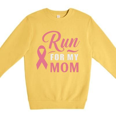 Athletics Breast Cancer Awareness Month Runner Pin.K Ribbon Premium Crewneck Sweatshirt