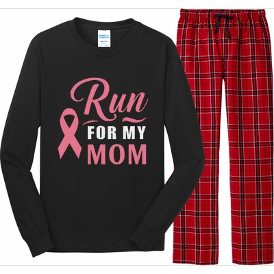 Athletics Breast Cancer Awareness Month Runner Pin.K Ribbon Long Sleeve Pajama Set